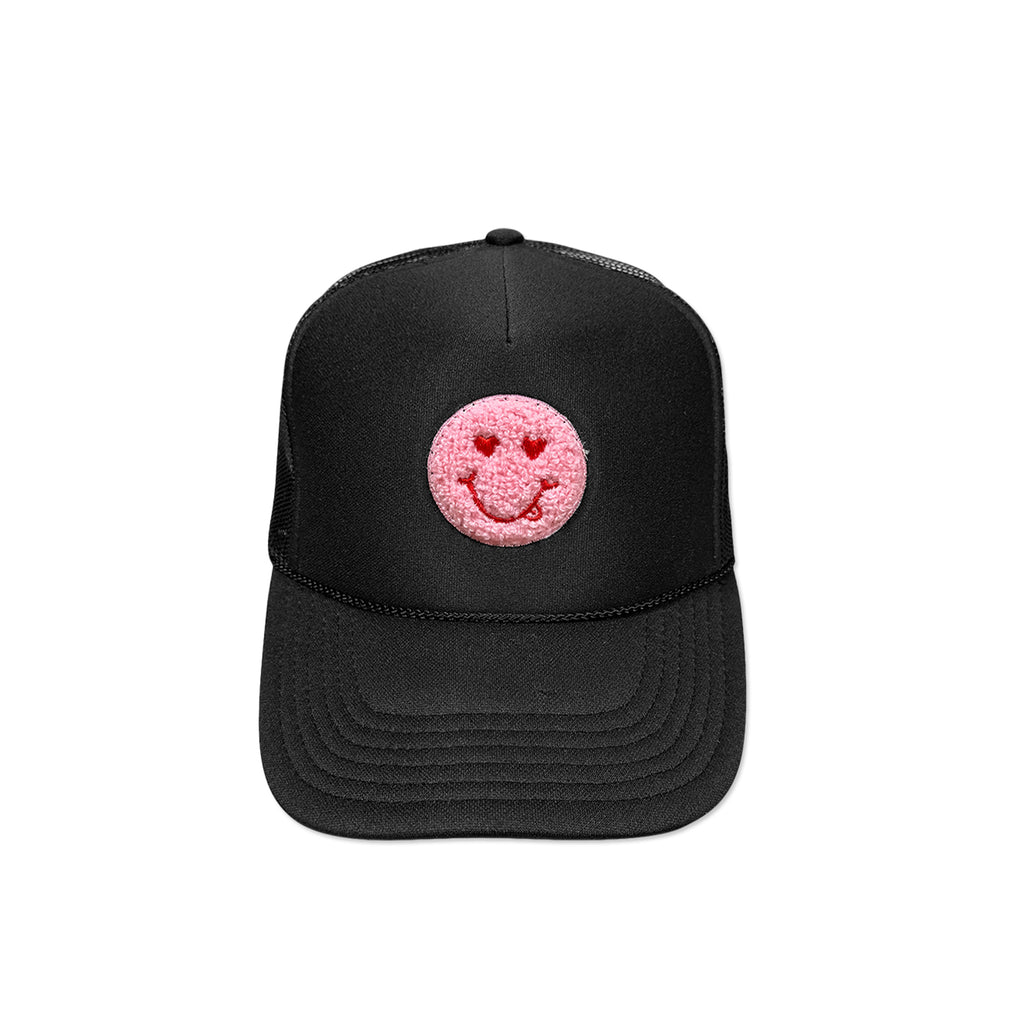 Heart Eyes Smiley Face Trucker Hat