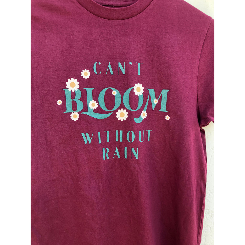 Dweegz: Can't Bloom Without Rain Unisex Tee- Maroon