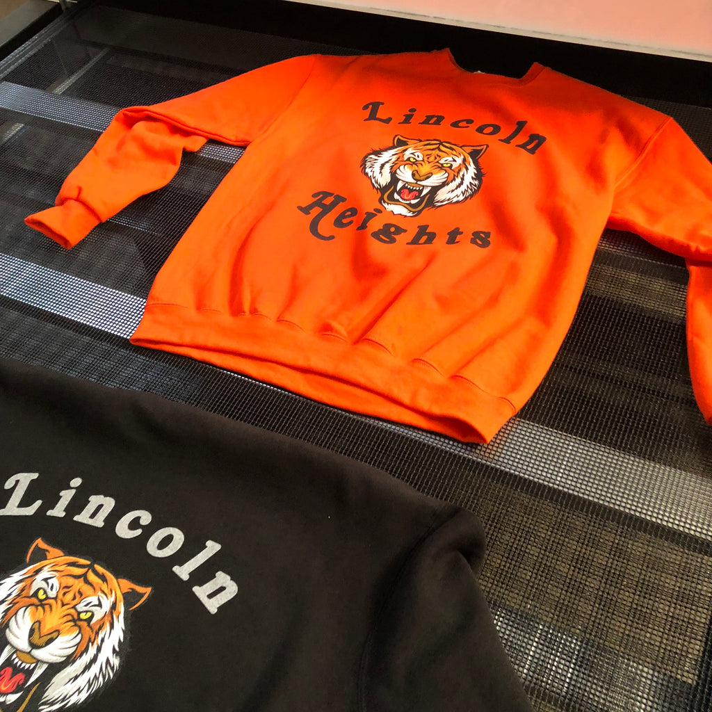 Lincoln Heights Tiger Crewneck Orange