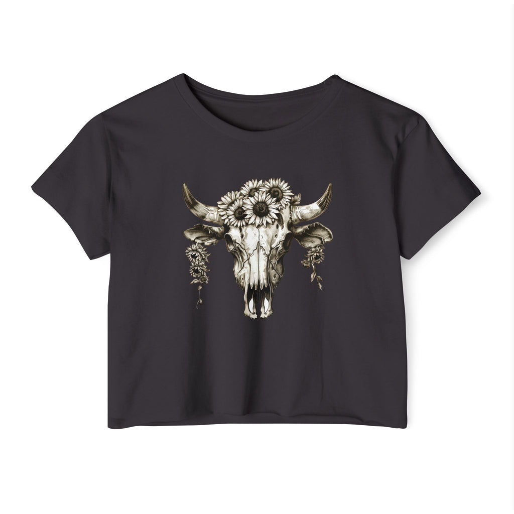 Dweegz: Cow Skull Crop Top