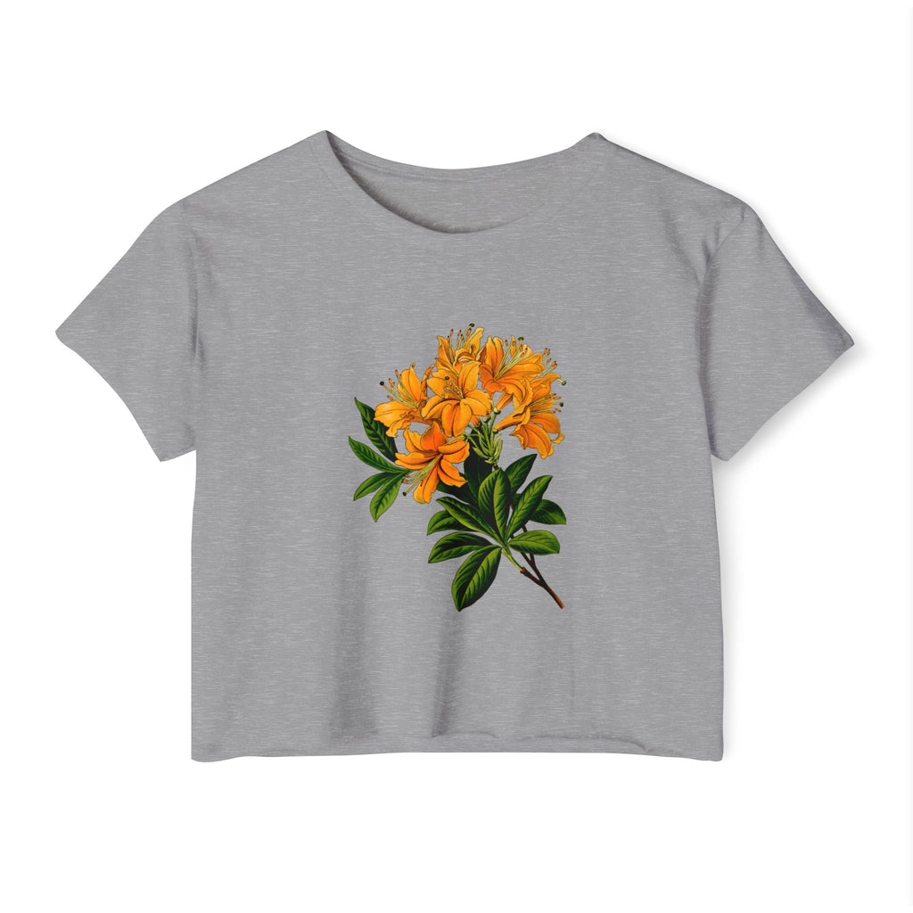 Dweegz: Orange Flowers Crop Top