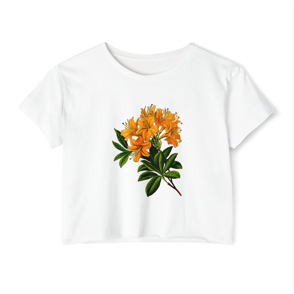 Dweegz: Orange Flowers Crop Top