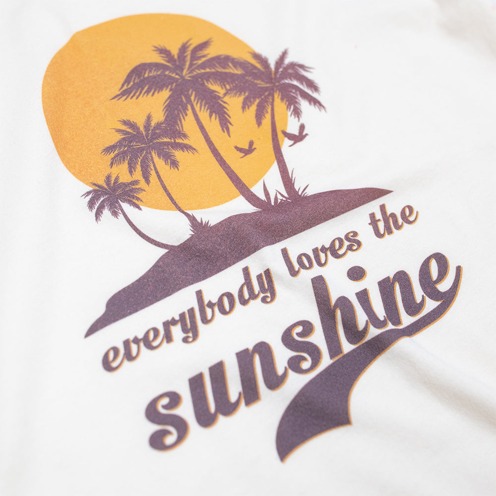 Dweegz: Everybody Loves The Sunshine womens short sleeve ringer tee