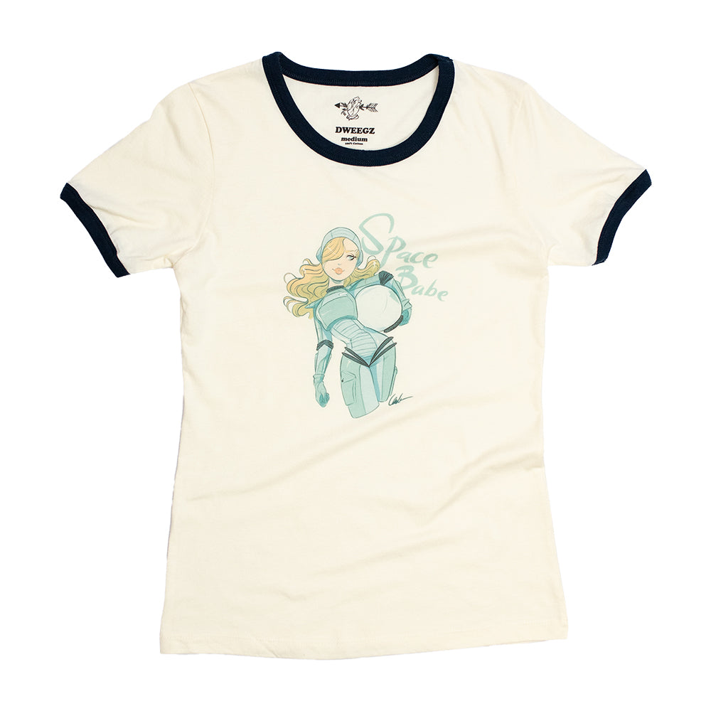 Miss Upacey: Space Demon womens ringer tee