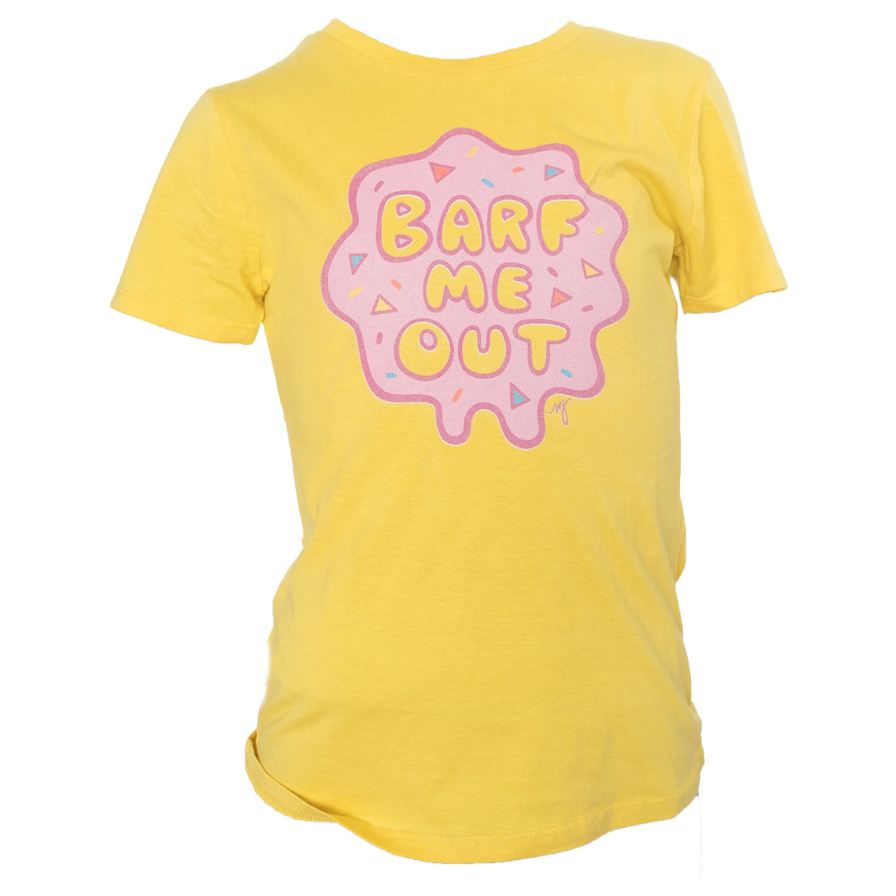 MD Barf Me Out womens tee- yellow