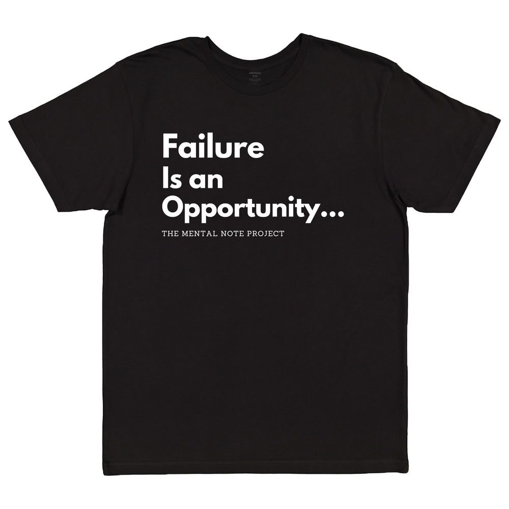 Failure is an Opportunity Black Adult Unisex Short Sleeve Tee