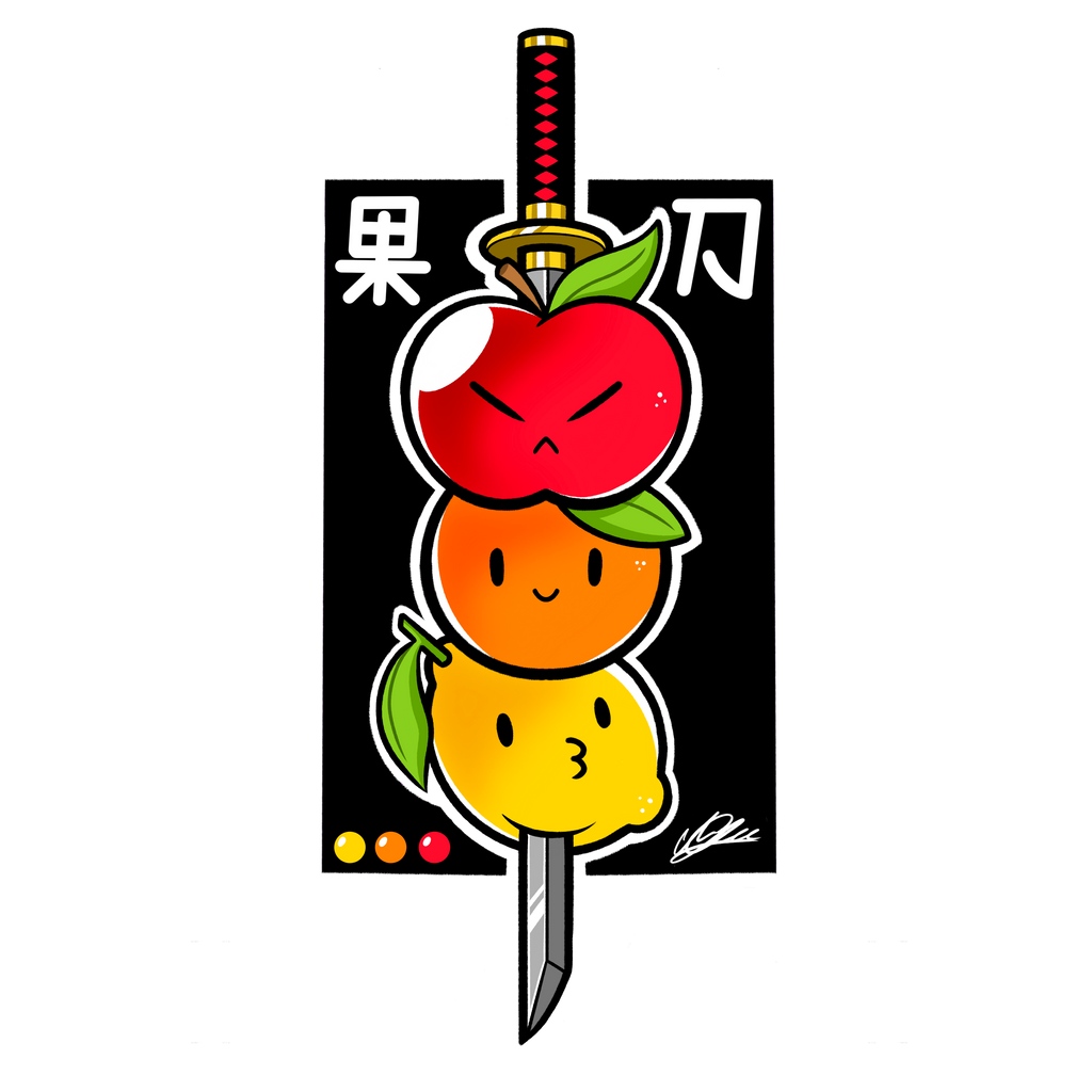 Isaac Sky Lee: Fruit Sword Adult Unisex Tee- white