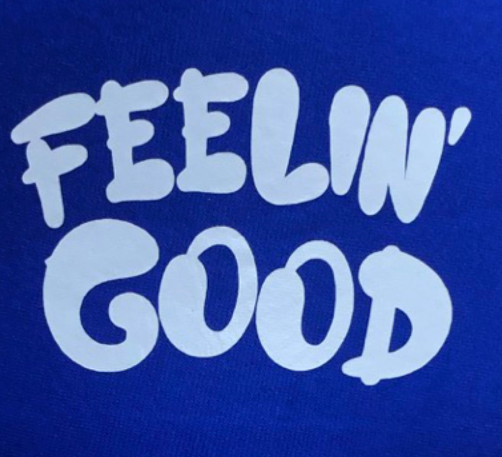 Dweegz: Feelin' Good Trucker Hat Royal with White Text