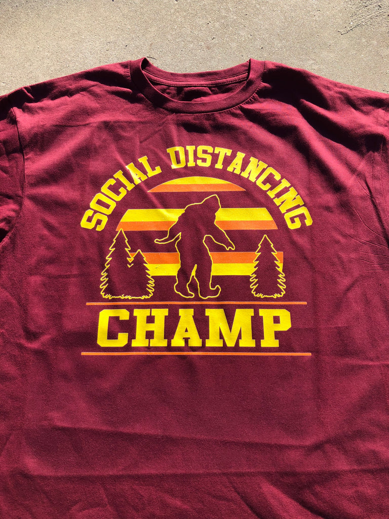 Dweegz: Social Distancing Champ Black Unisex Short Sleeve Tee