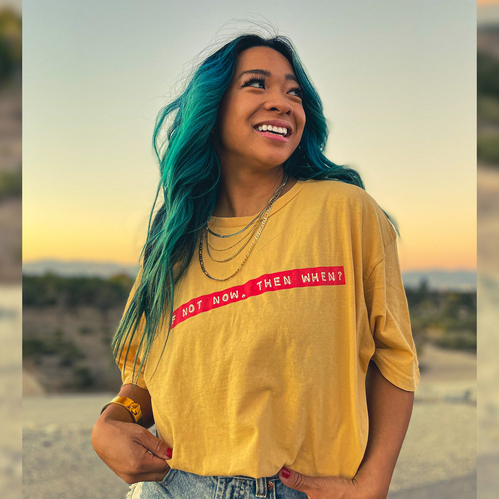 ilaw: If Not Now Tee- Vintage Washed Mustard