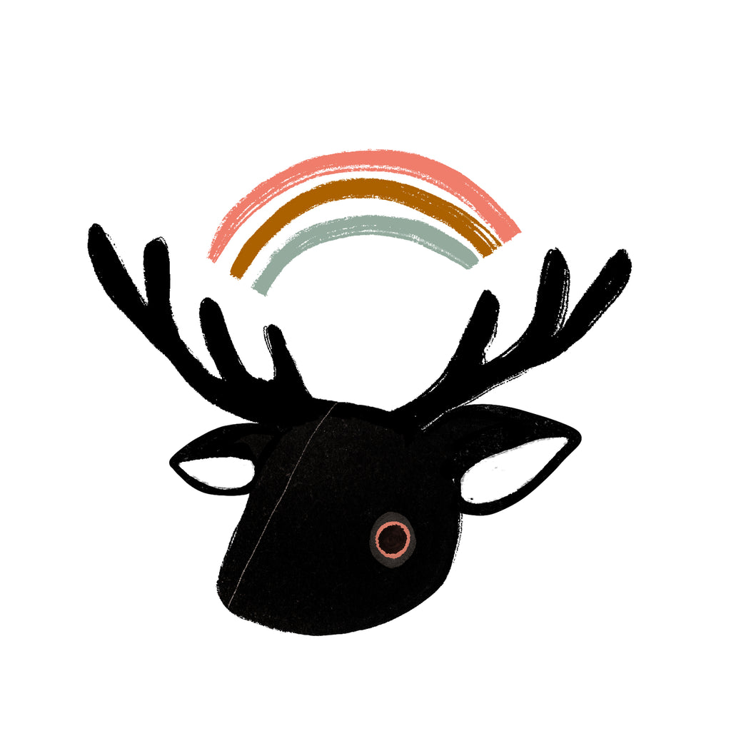 Lois Hannah: Dark Deer Adult Unisex Tee Ivory