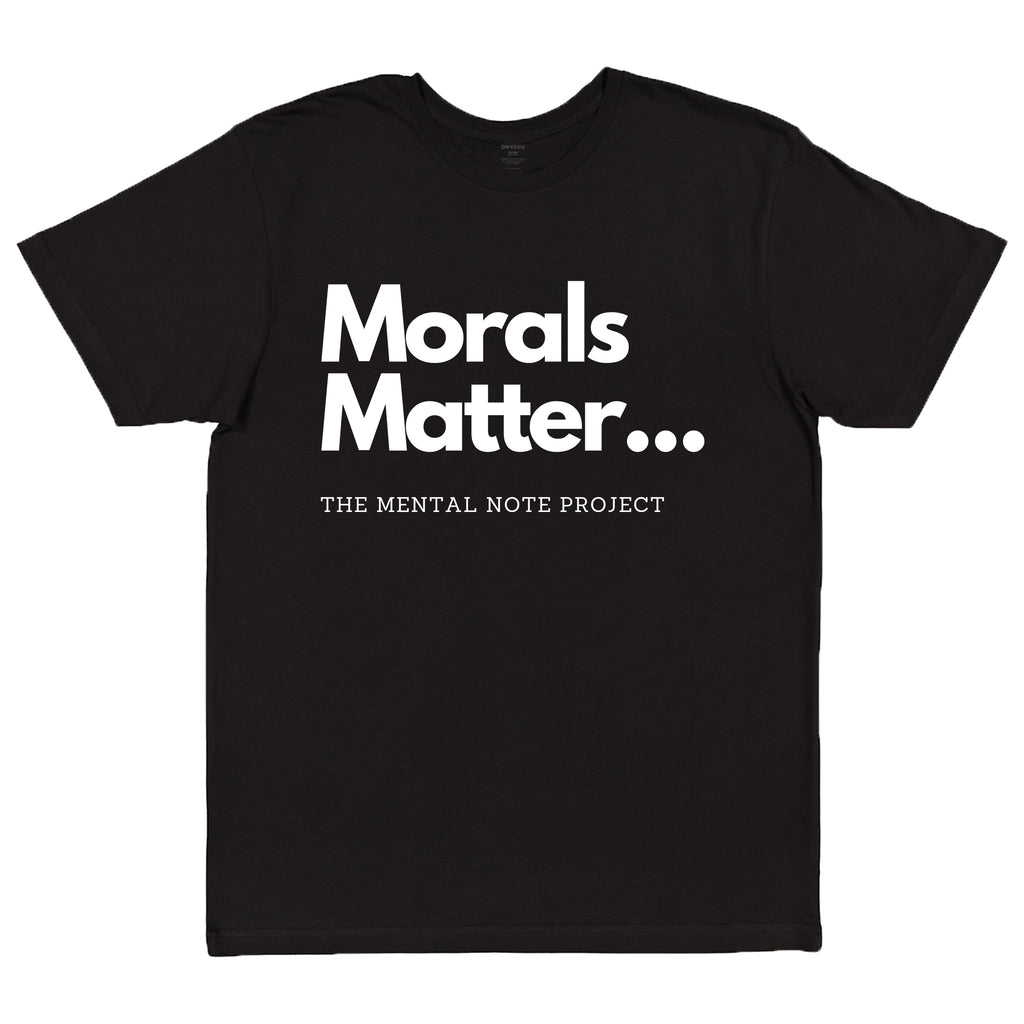 Morals Matter Black Adult Unisex Short Sleeve Tee