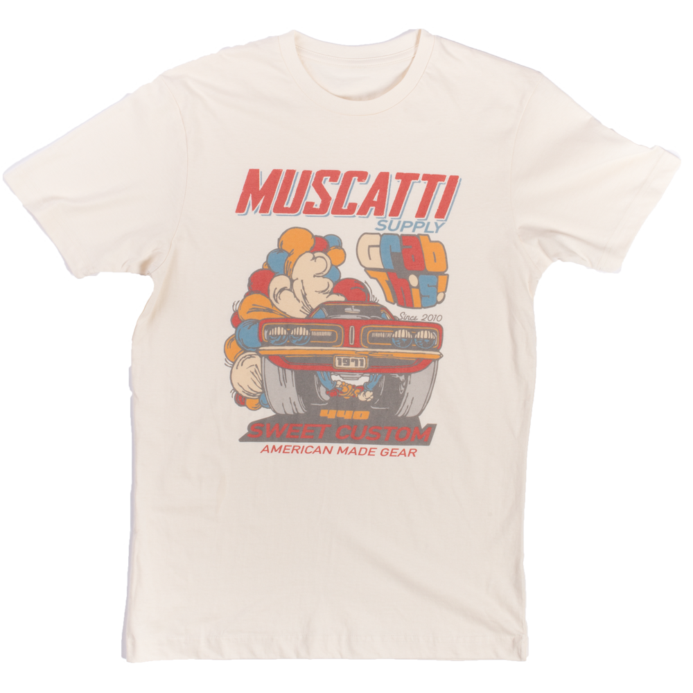 Muscatti Supply Co. : Sweet Custom Mens Short Sleeve Tee Vintage White