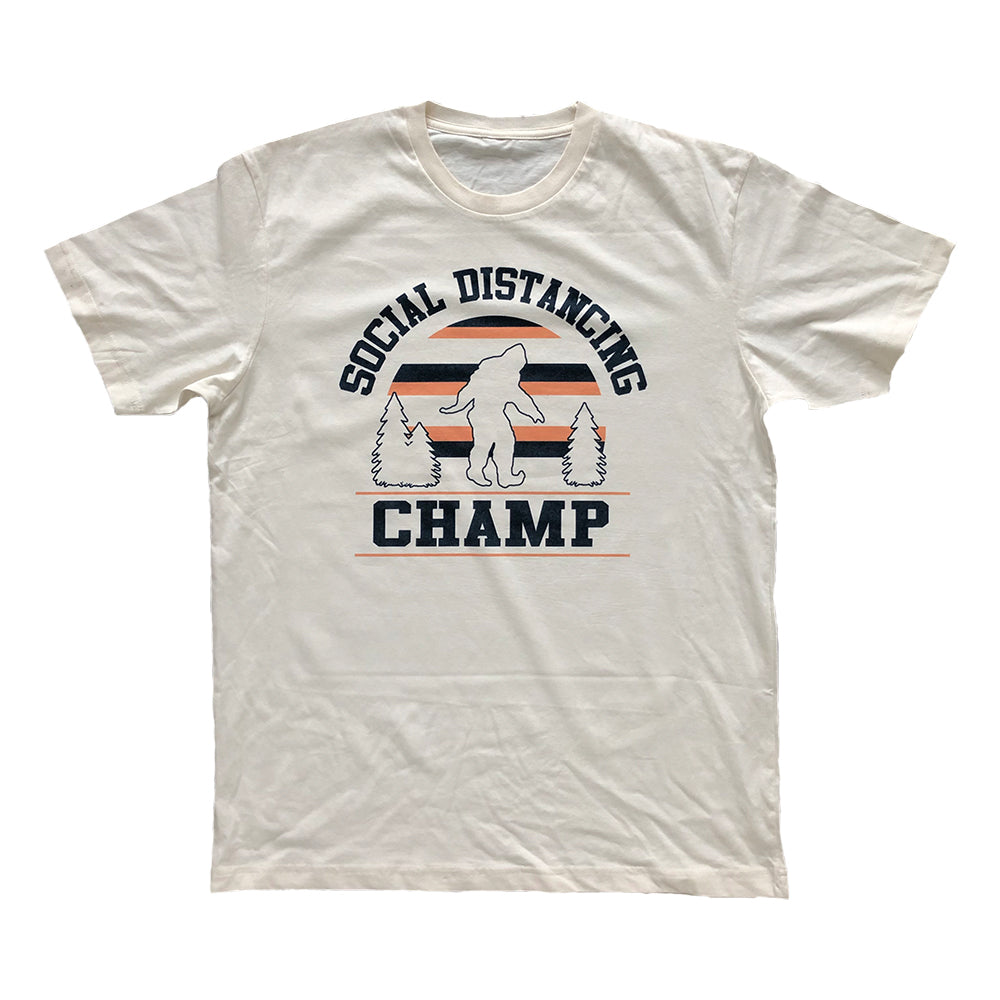 Dweegz: Social Distancing Champ Vintage White Unisex Short Sleeve Tee
