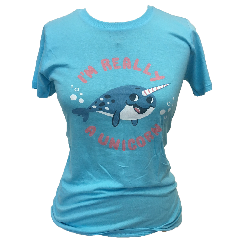 MD- Really a Unicorn adult turquoise short sleeve