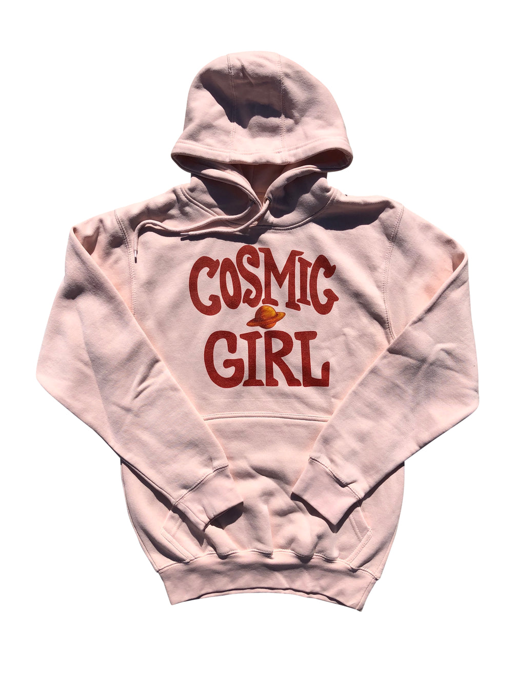 Neimy Kanani: Cosmic Girl Adult Unisex Pullover Hoodie Pink