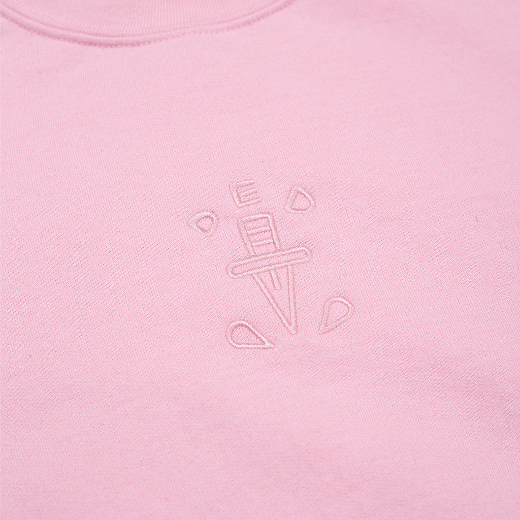 Levitzo: DED Embroidered Crew Neck Uniex Fleece Pink