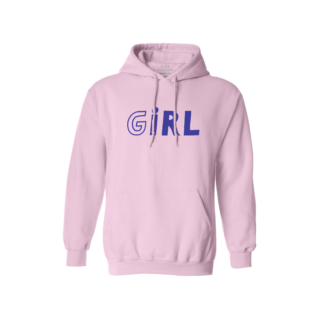 Nina Cosford : GIRL Adult Hoodie Pink