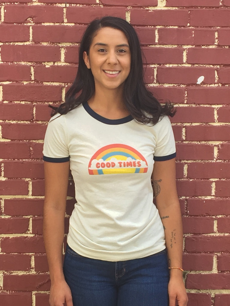 Dweegz: Good Times womens ringer tee