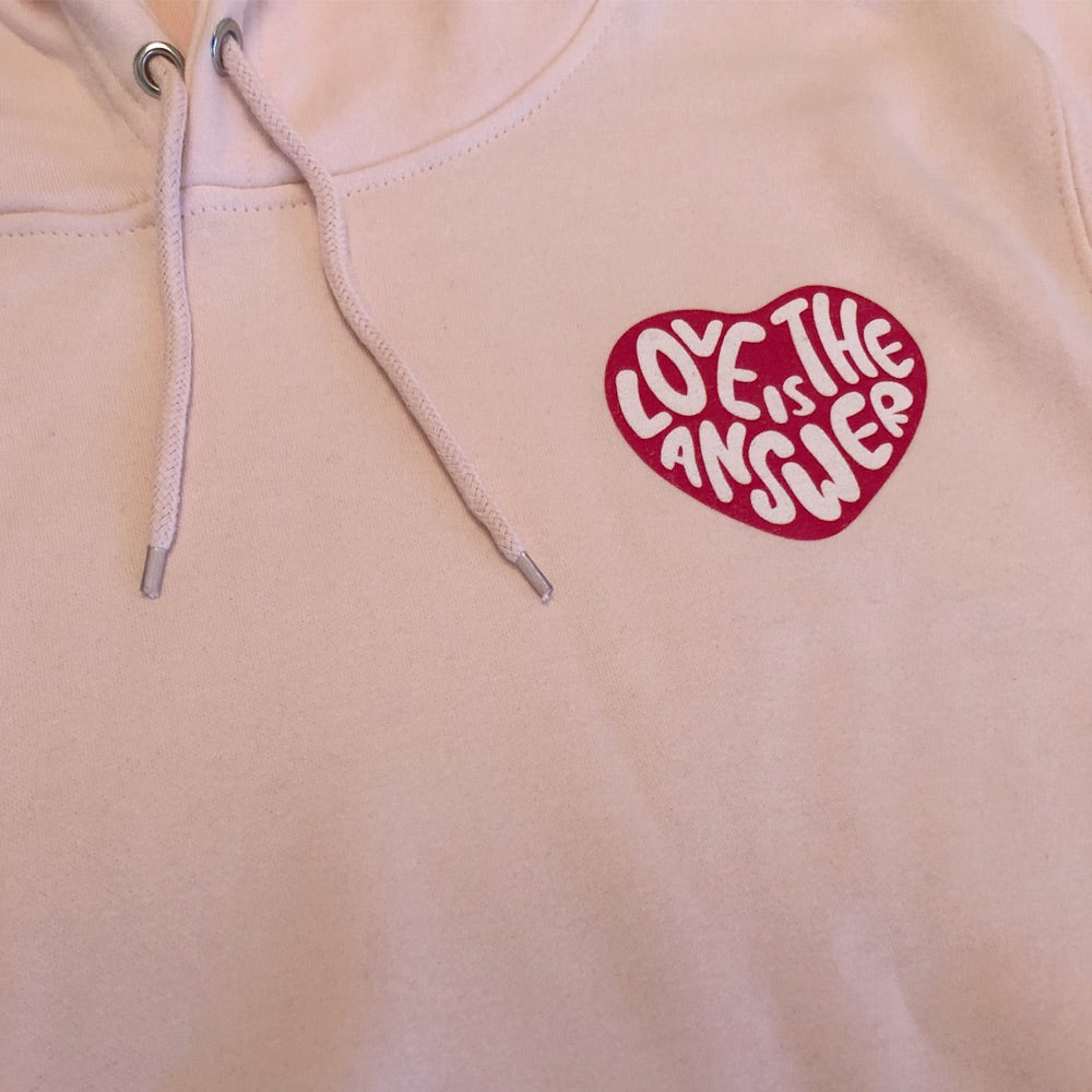 Dweegz: Love Is The Answer Pink Adult Hoodie