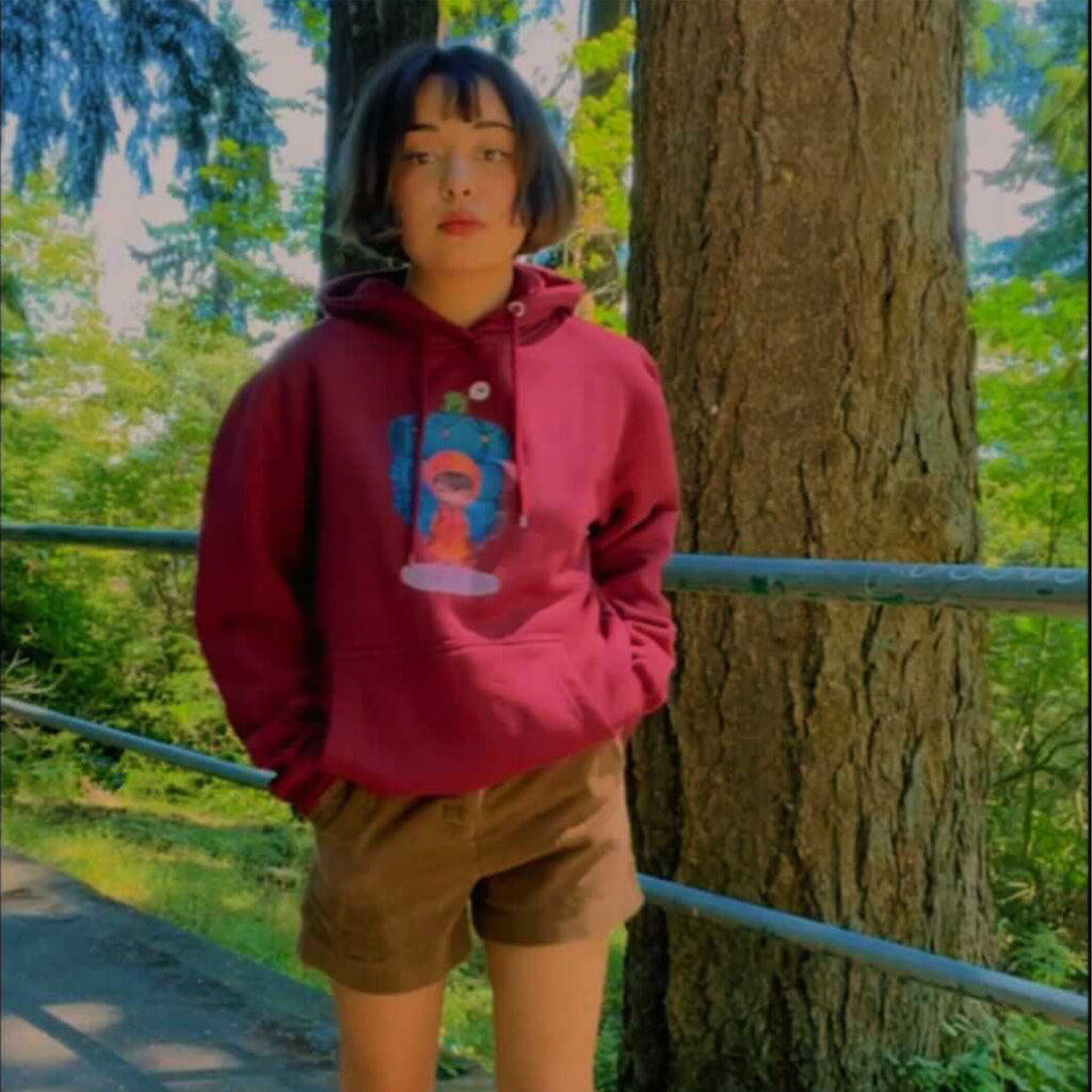 Fairywulf- Travel Companions Burgundy Hoodie