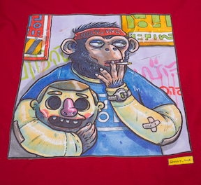 Ugly Ink: Ape Mens tee Red – dweegz